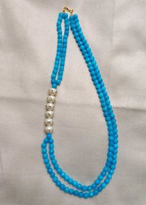 Stunning Blue Beaded Necklace