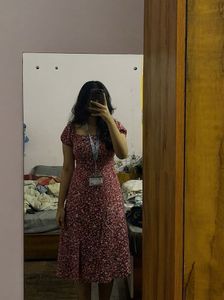Cute Floral Midi Dress