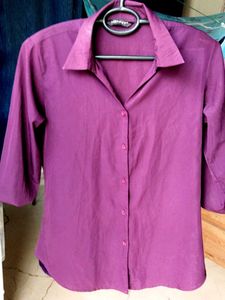 Purple 3/4 Sleeve Blouse