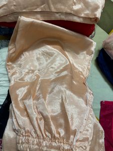 Elegant Peach Sequined Outfit