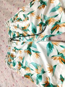 Tropical Print Shorts + Shirt