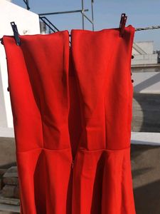 Elegant Red Sequin Party Dress