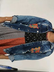 Unisex Navratri Embellished Denim Jacket