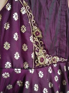 Elegant Purple Ethnic Gown