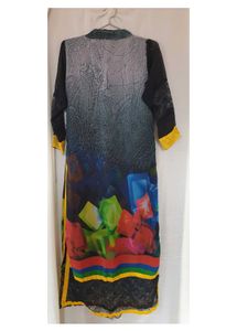 Yellow Kurti With Bottoms