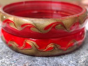 Red &amp; Gold Bangles