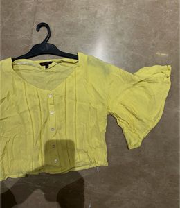 Yellow crop top