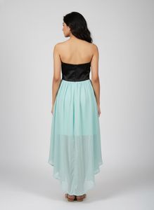 Stylish Strapless Hi-Lo Dress