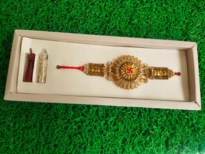 New Latest Rakhi With Roli Chawal Combo
