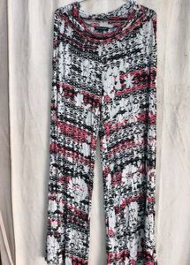3229. Boho Print Flared Pants