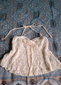 Bow Halter Neck Top 🤍