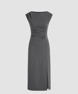 Zara Minimal Grey Midi Dress | Pinterest Aesthetic