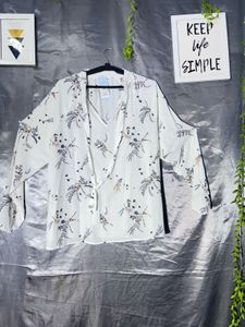 Boho Floral Print V-Neck Top