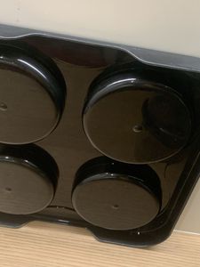 Set of 4 Black Stackable Containers