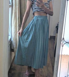 Pleated Midi Skirt