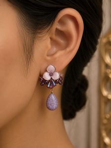Elegant Floral Drop Earrings