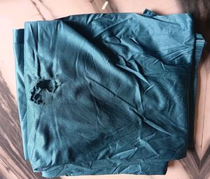 Aqua Polyester Window Curtains 5 Feet (hole)