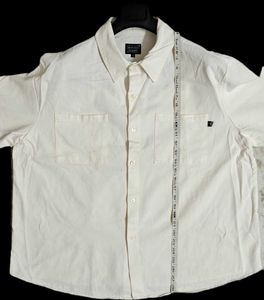 PERSTEP Classic White Short Sleeve Button-Up Shirt