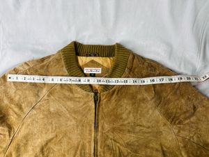 Vintage Suede Bomber Jacket