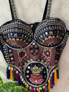 Boho Embellished Crop Top