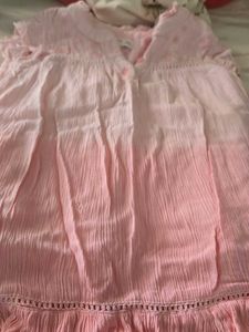 Pink Ombre Cotton Blouse