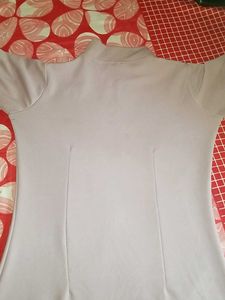 Elegant Lavender Mock Neck Dress