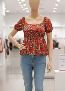 FREE SHIPPING📦Floral Ruched Pullover Blouse