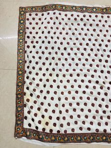 Elegant White Saree for shravan festival