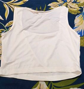 Chic White Square Neck Tank Top