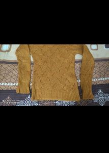 Mustard Knit Pullover Sweater