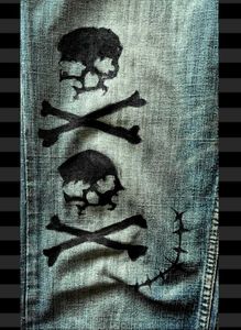 Grunge Skull &amp; Crossbones Jeans