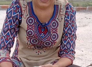 Beige Multi Color Short Kurti