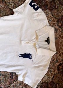 RL dupe White Polo Shirt with Emblem