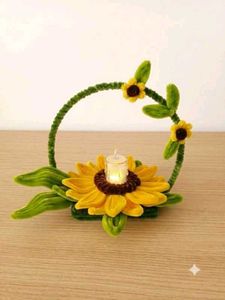 Handmade Sunflower Candle Holder