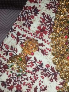 Gold Plated Lakshmi Bridal Jewelry Set