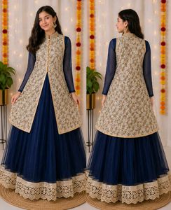Navy Blue Lehenga Set
