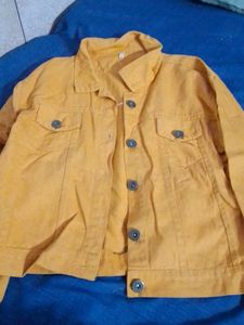 Mustard Yellow Denim Jacket - size S