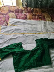 two no lining blouse with silk like borders