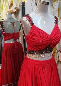 Stunning Red Lehenga Choli Set