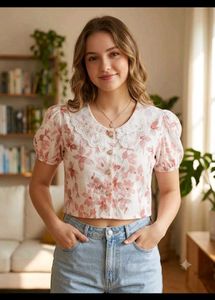 Chic Floral Puff Sleeve Top