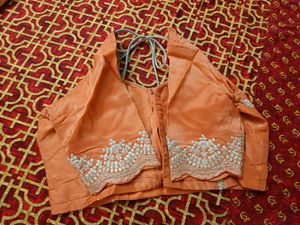 Rust Orange Pure Silk Saree