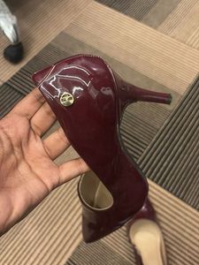 Elle Cherry Red Pump Heels