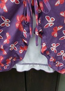 Sweater Butterfly Print V-Neck Top