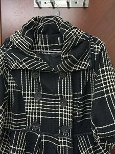 Plaid Print Coat