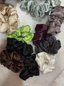 Set of Satin 14 Scrunchies