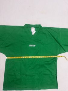 Green V-Neck Long Sleeve Top