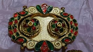 Decorative Pooja Thali Set