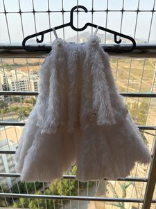 Adorable White Faux Fur Dress