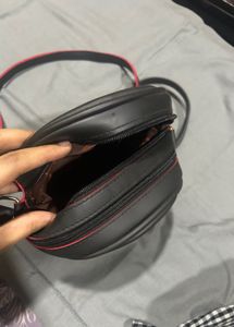 Round Black Crossbody Bag