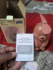 Miniso Mini Fan - Adorable Bear Design